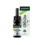 Flasche und Schachtel Wedihemp CBD Öl RAW 10 %, 10 ml.