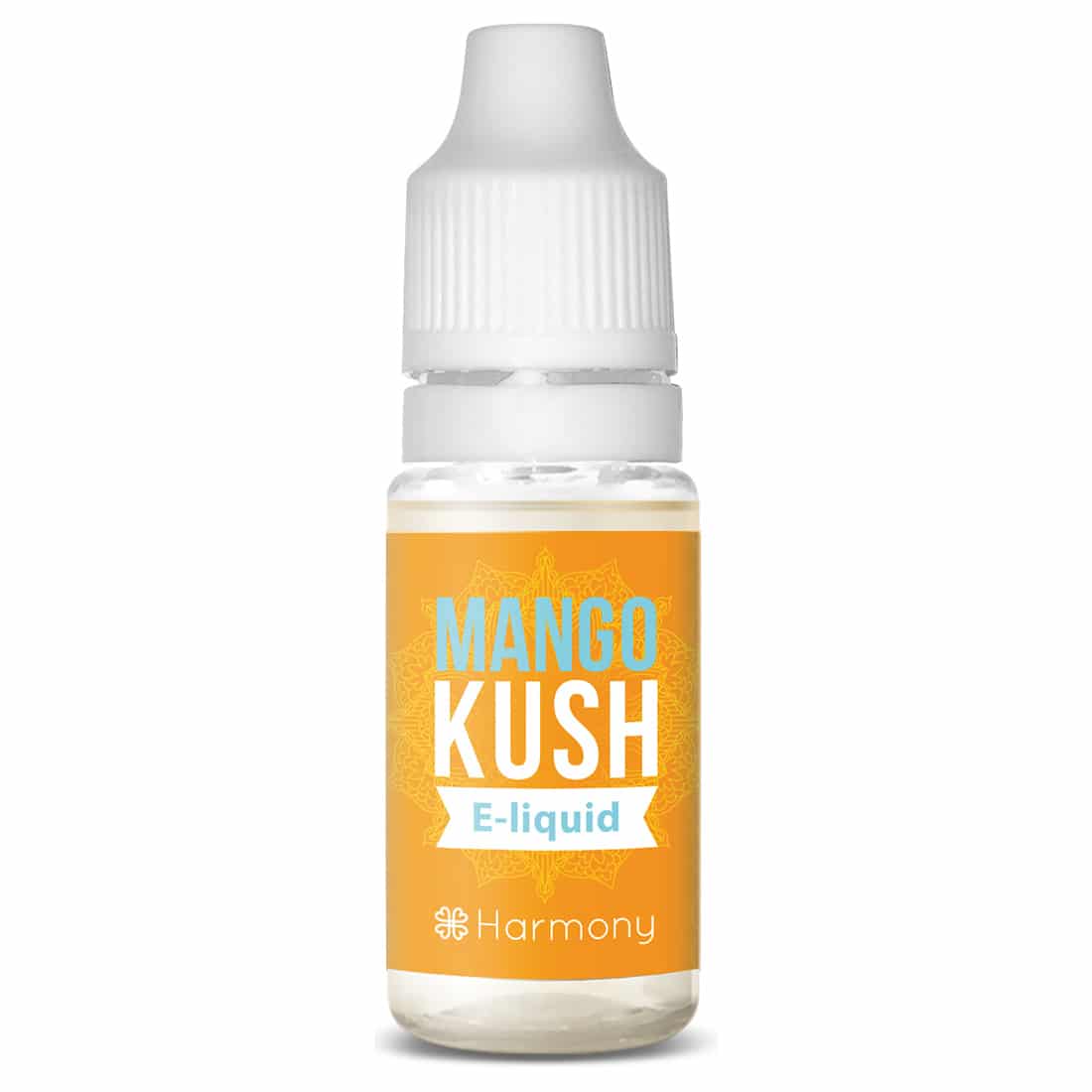 eine Flasche Mango Kush E-Liquid.