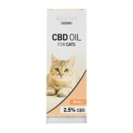 Renova - CBD-Öl 2,5% für Katzen (30ml) auf weißem Hintergrund.