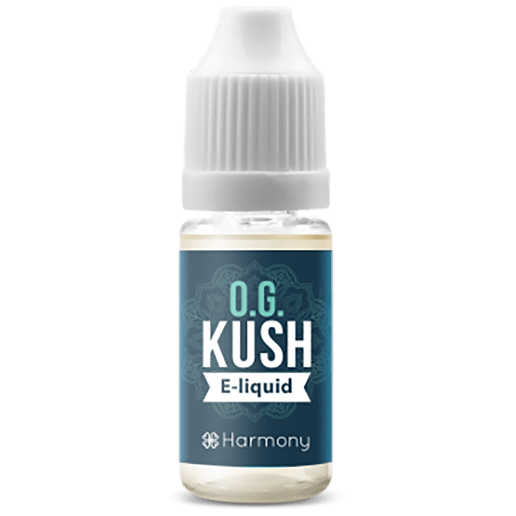 eine Flasche Flüssigkeit mit den Worten kush e - liquid.