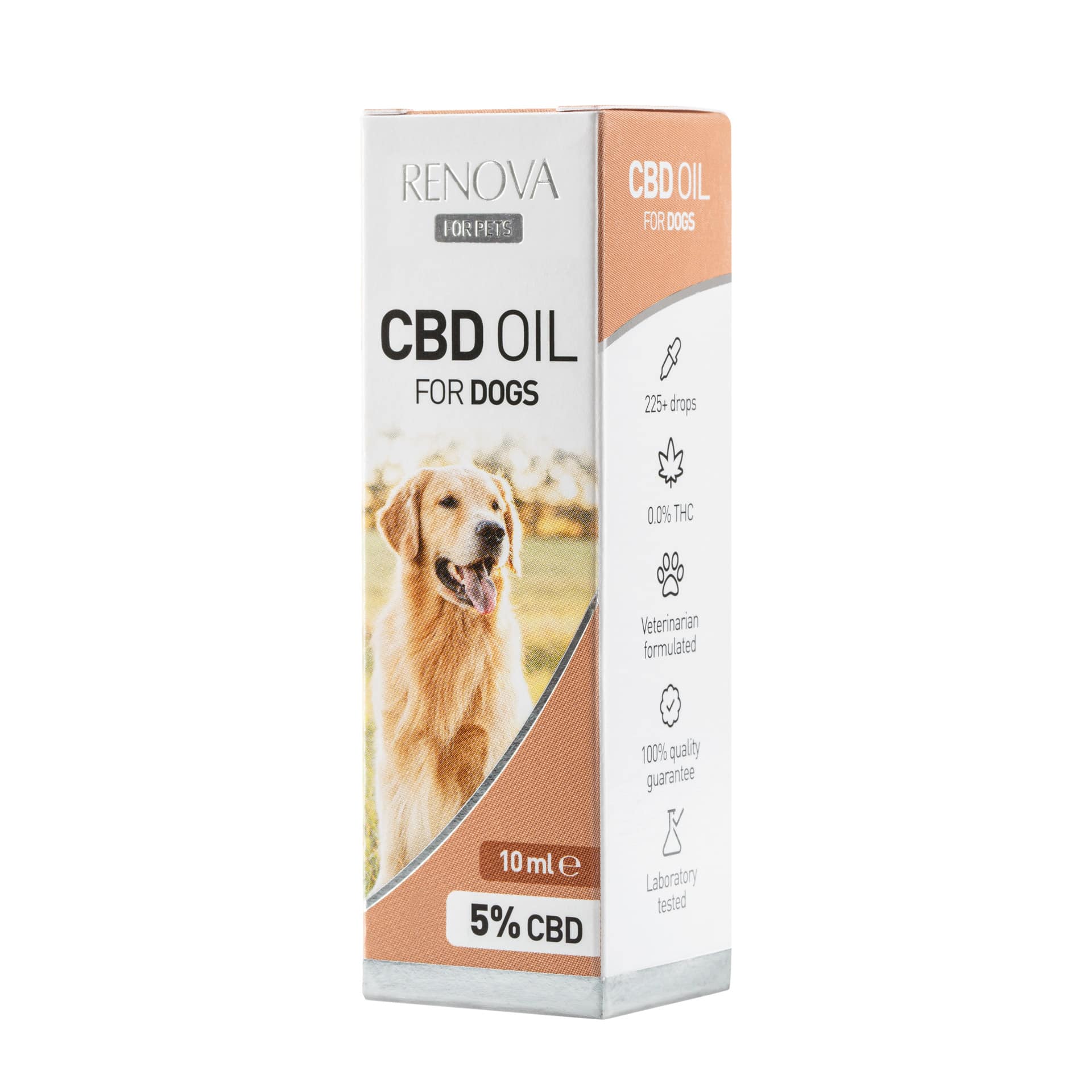 Eine Dose Renova CBD-Öl 5% für Hunde (10ml) für Hunde.