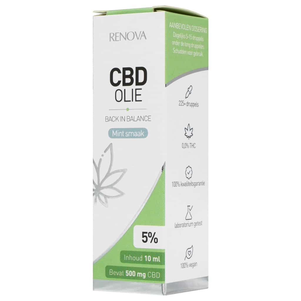 eine schachtel cbd-öl, die auf einem tisch steht.