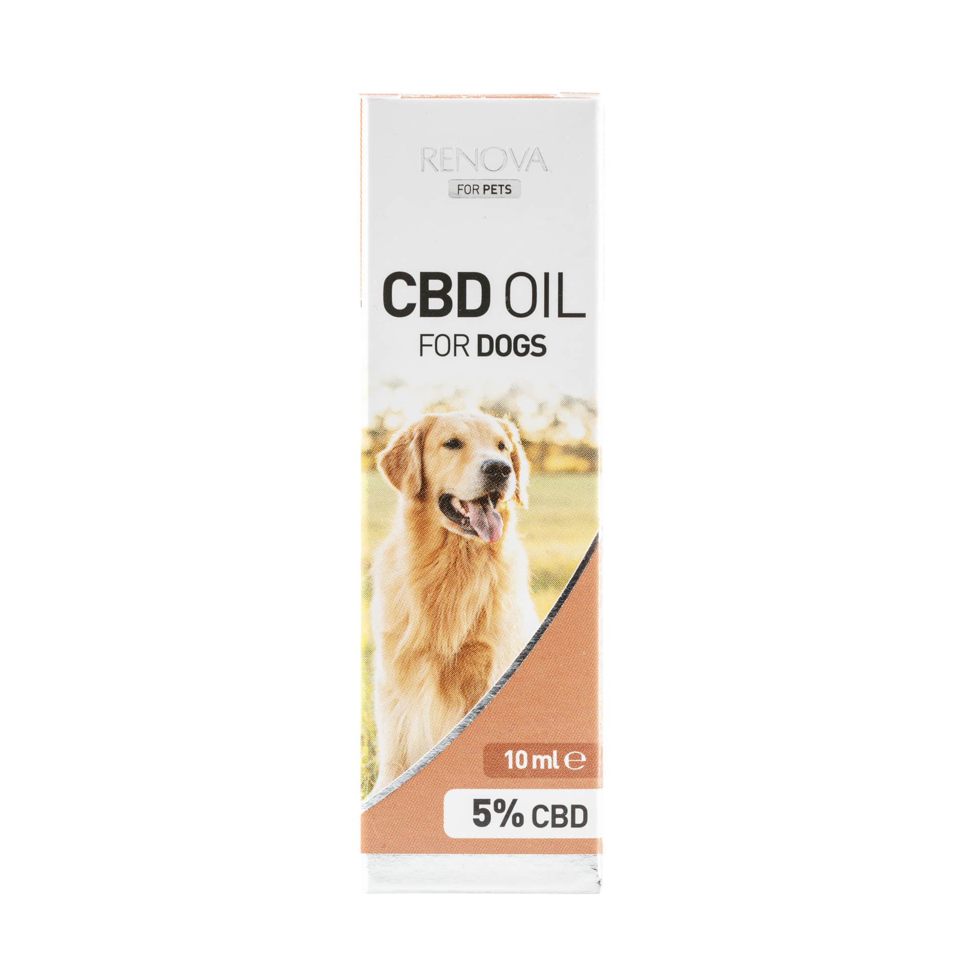 Eine Tube Renova - CBD-Öl 5% für Hunde (10ml) für Hunde.